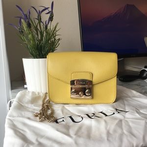 Furla metropolis mini leather bag